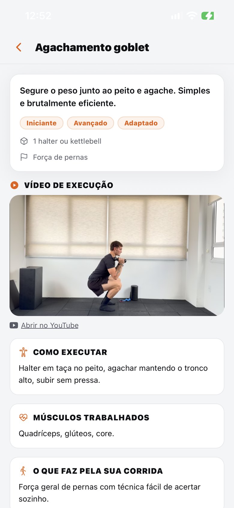 Exercício de fortalecimento com vídeo de execução